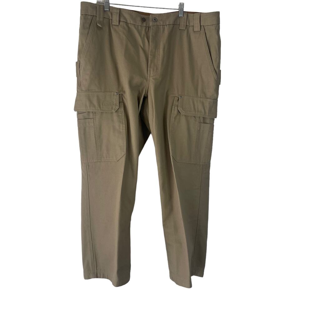 Duluth Trading‎ Co. Men's Size 42 X 30  UPF 50 Tan Firehose Cargo Pants